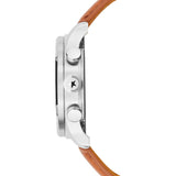 Jack Mason Gray Nautical Chronograph Stainless Steel Watch | Tan Leather JM-N102-323