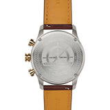 Jack Mason White Nautical Chronograph Two Tone Watch | Brown Leather Strap JM-N102-324