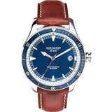 Jack Mason Navy Nautical 3-Hand Stainless Steel Watch 45mm | Brown Leather  JM-N301-001