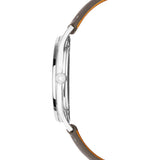Jack Mason White Slim Stainless Steel 3-Hand Watch 36mm | Gray Leather JM-N501-001