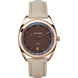 Jack Mason Mauve Slim Rose Gold 3-Hand Watch 36mm | Lamb Leather JM-N501-004
