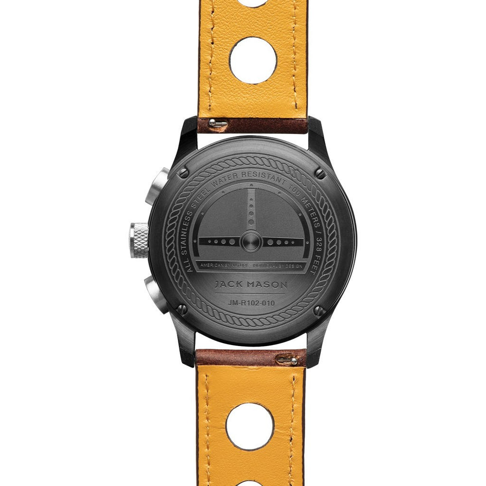 Jack Mason Racing JM-R102-010 Chronograph Watch Brown Leather