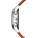 Jack Mason White Racing Chronograph Stainless Steel Watch 42mm | Tan Leather JM-R102-221