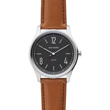 Jack Mason Gray Slim 2 Hand Stainless Steel Watch | Tan Leather JM-S101-201