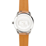 Jack Mason White Slim Stainless Steel 2-Hand Watch 38mm | Camel leather JM-S401-001