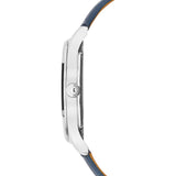 Jack Mason Powder Blue Slim 2 Hand Stainless Steel Watch | Navy Leather JM-S401-102