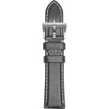 Jack Mason Contrast Stitch Leather Strap | Gray JMS-22-016