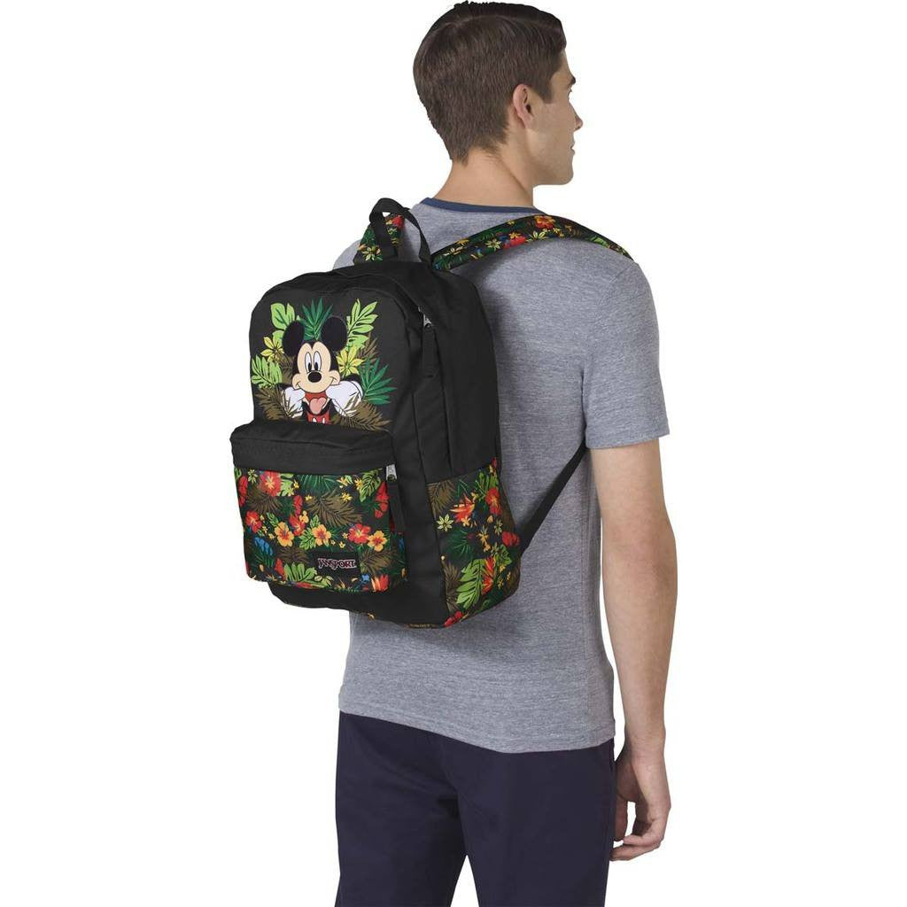 black mickey mouse backpack jansport X Disney Hatchet HiPOP Fashion Featuring Mickeys face in a white circle on the front pocket Jansport X Disney Hatchet Se