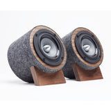 Well Rounded Sound Jack Terrier 2 Speaker Set | Walnut/Dark Gray JT2 W/DG