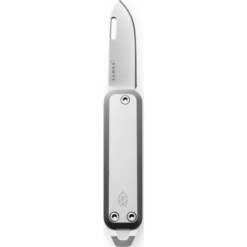 The James Brand Elko Folding Knife | Silver/Stainless Straight