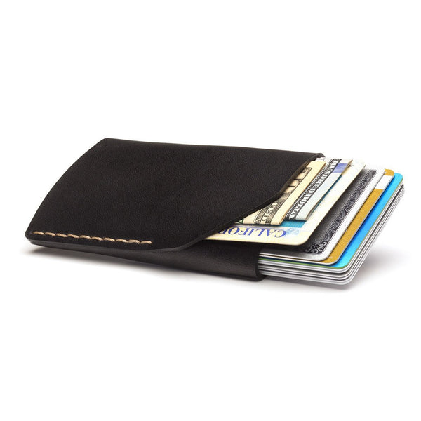 Ezra Arthur No. 2 Wallet | Jet Top Stitch CW205