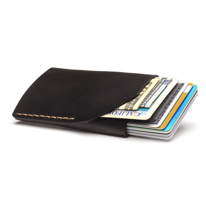 Ezra Arthur No. 2 Wallet | Jet Top Stitch CW205