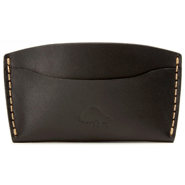 Ezra Arthur No. 3 Wallet | Jet Top Stitch