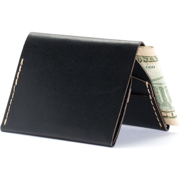 Ezra Arthur No. 4 Wallet | Jet Top Stitch CW405