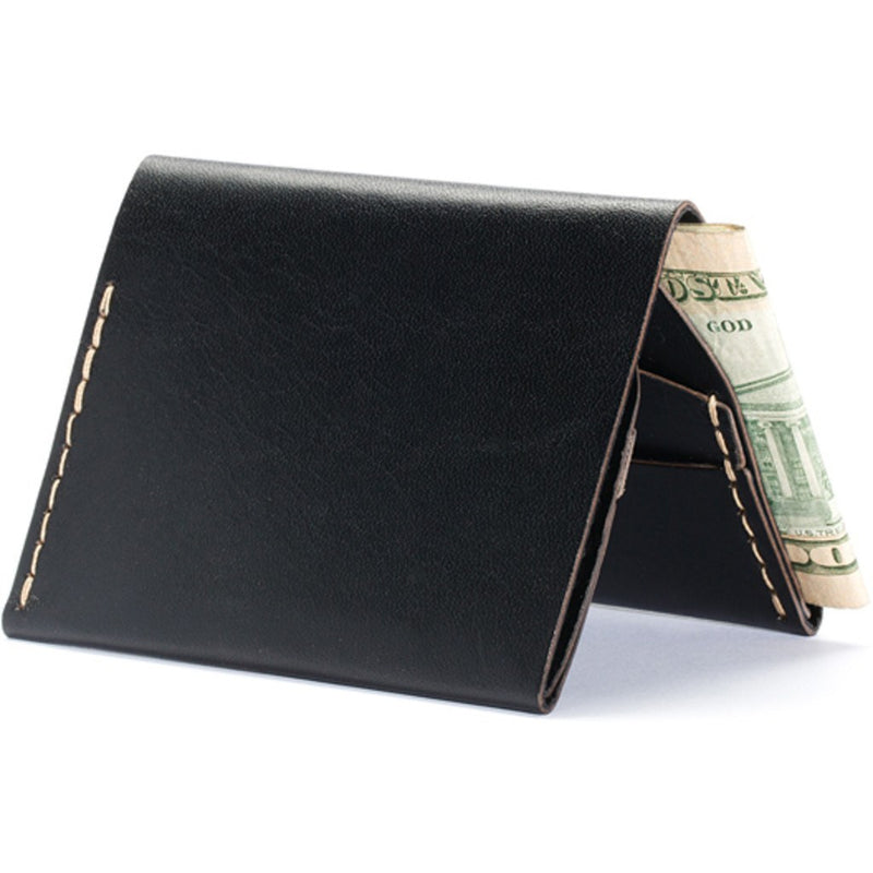 Ezra Arthur No. 4 Wallet | Jet Top Stitch CW405