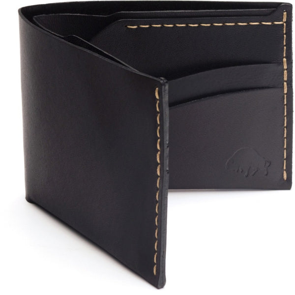 Ezra Arthur No. 6 Wallet | Jet Top Stitch CW605