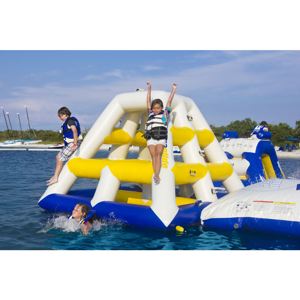 Aquaglide Inflatable Floating Jungle Jim Yellow/White/Blue – Sportique
