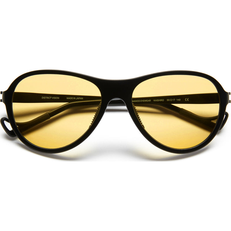 District Vision Explorer Kaishiro Black Sunglasses | District Yellow