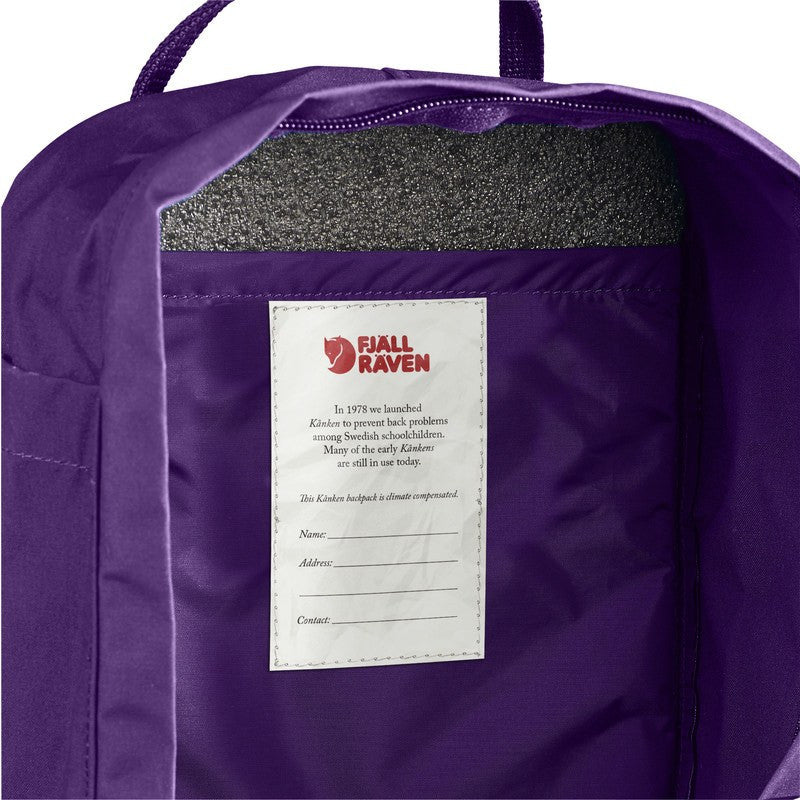 kanken mini backpack inside Fjällräven Kånken Mini Backpack Purple F23561-580 – Sportique
