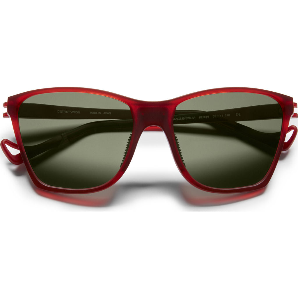 District Vision Keiichi Special Edition Red Sunglasses with District ...