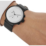 Projects Watches Kiura Chronograph Watch | White / Leather Band 5161W BL-40