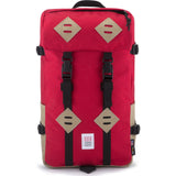 Topo Designs Klettersack Backpack | Red/Khaki Leather