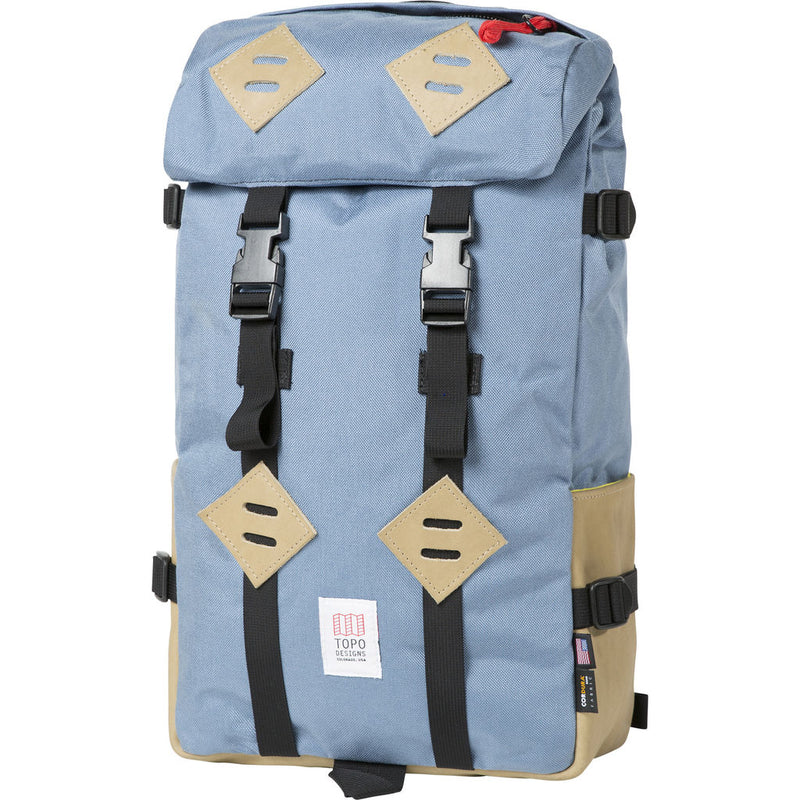 Topo Designs Klettersack Backpack | Storm/Khaki Leather