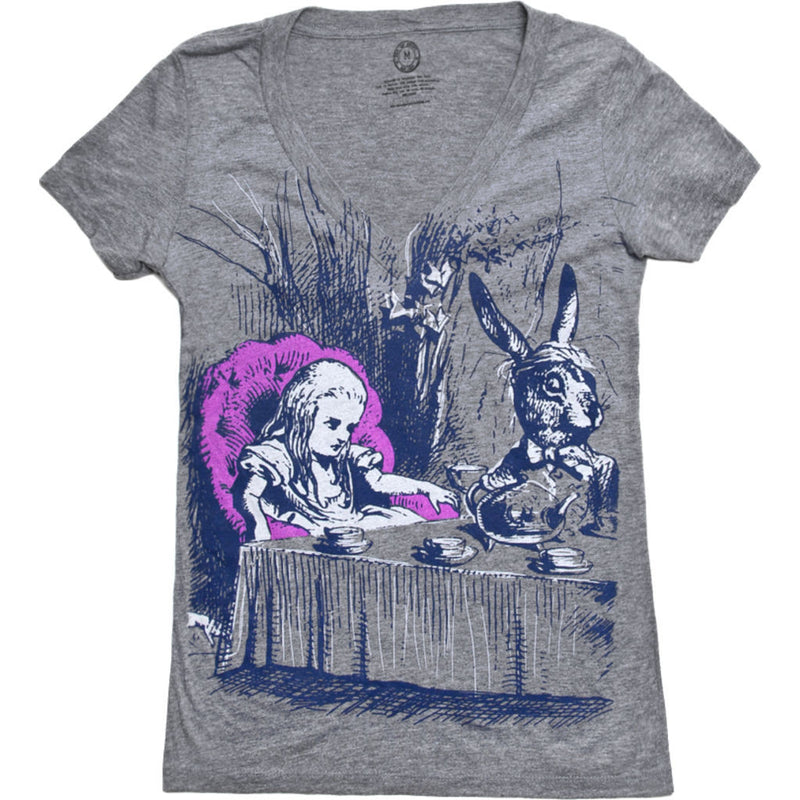 Out of Print Alice in Wonderland Women's T-Shirt | Gray L-1055