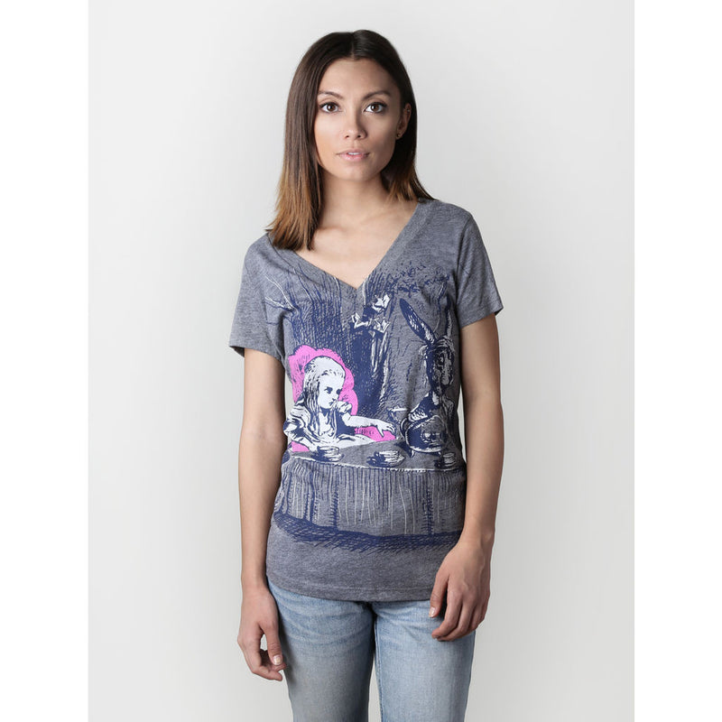 Out of Print Alice in Wonderland Women's T-Shirt | Gray L-1055