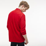 Lacoste Long Chine Pique Men's Polo Shirt | Red