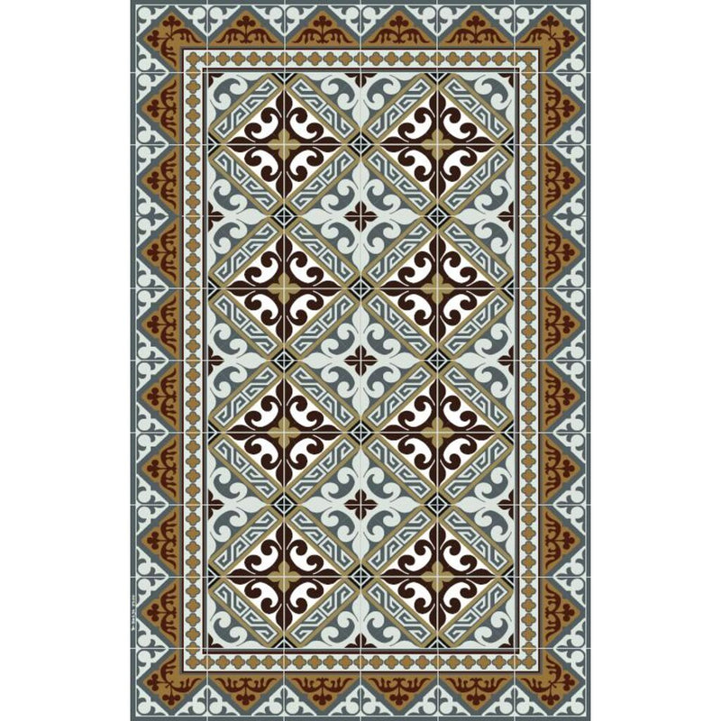 Beija Flor Fleur de Lys Floor Mat | Brown