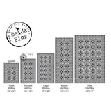 Beija Flor L9 B&w Fleur De Lys Tile Mat
