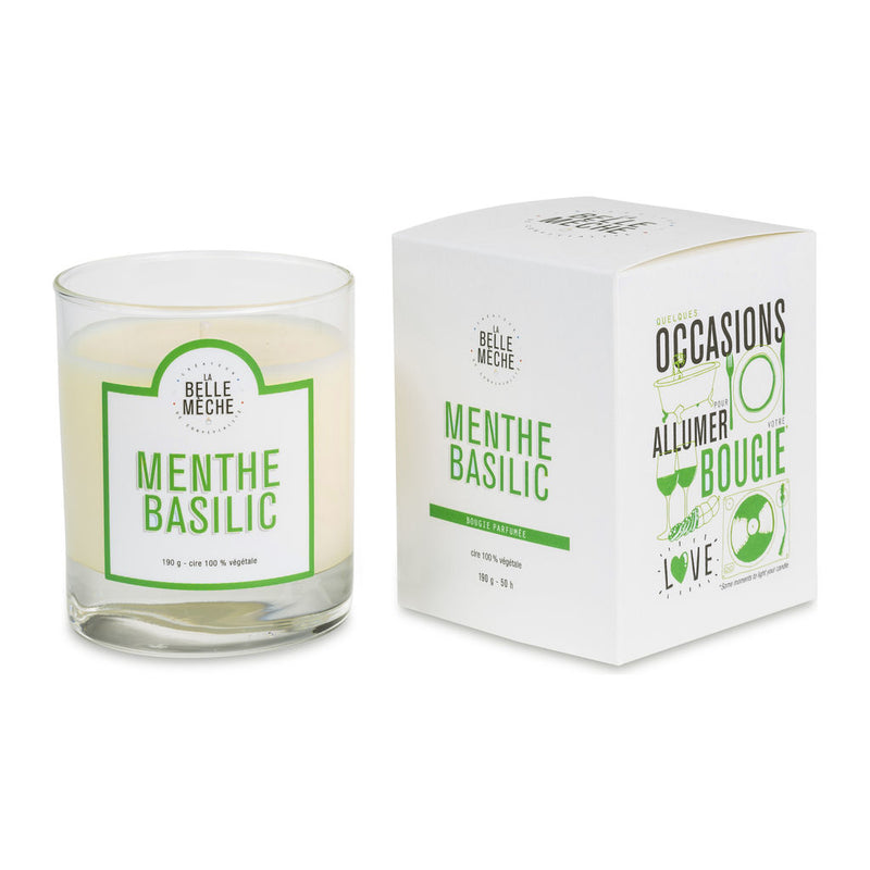La Belle Meche Scented Soy Candle | Mint Basil