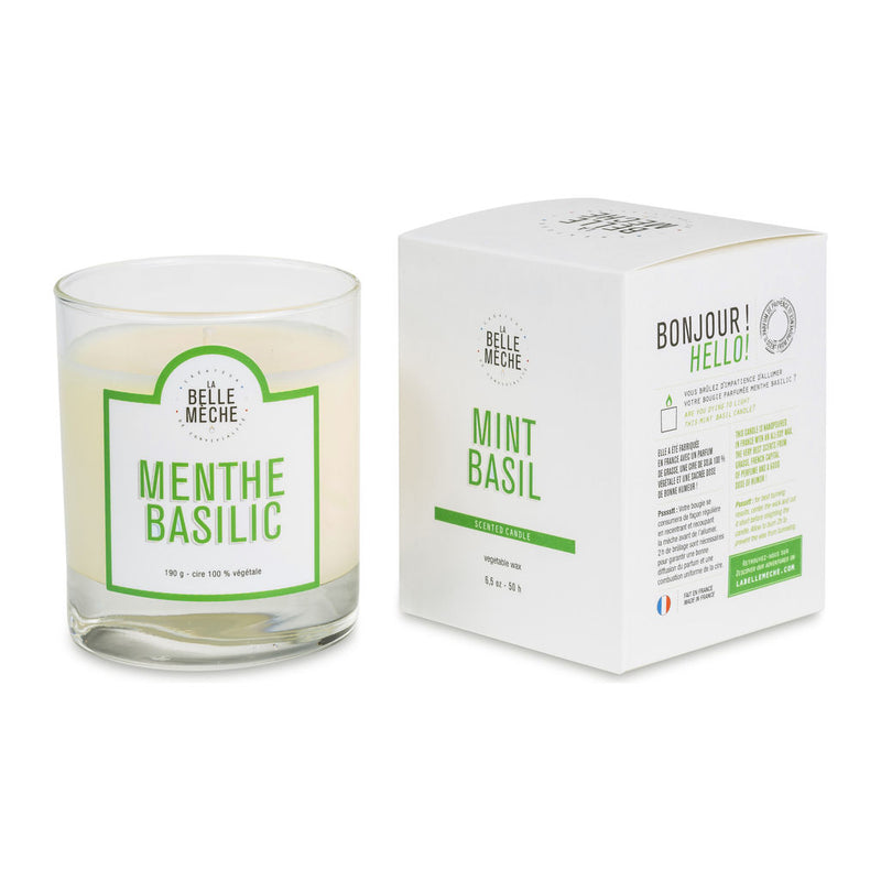 La Belle Meche Scented Soy Candle | Mint Basil