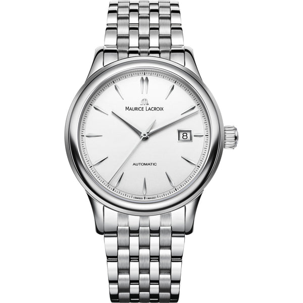 Maurice Lacroix Les Classiques Date 40mm Watch | White/Silver LC6098-SS002-130-1