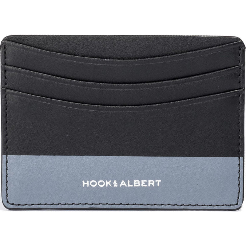 Hook & Albert Color Dipped Card Holder Wallet | Black & Gray LCHCDBLK-GRY-OS
