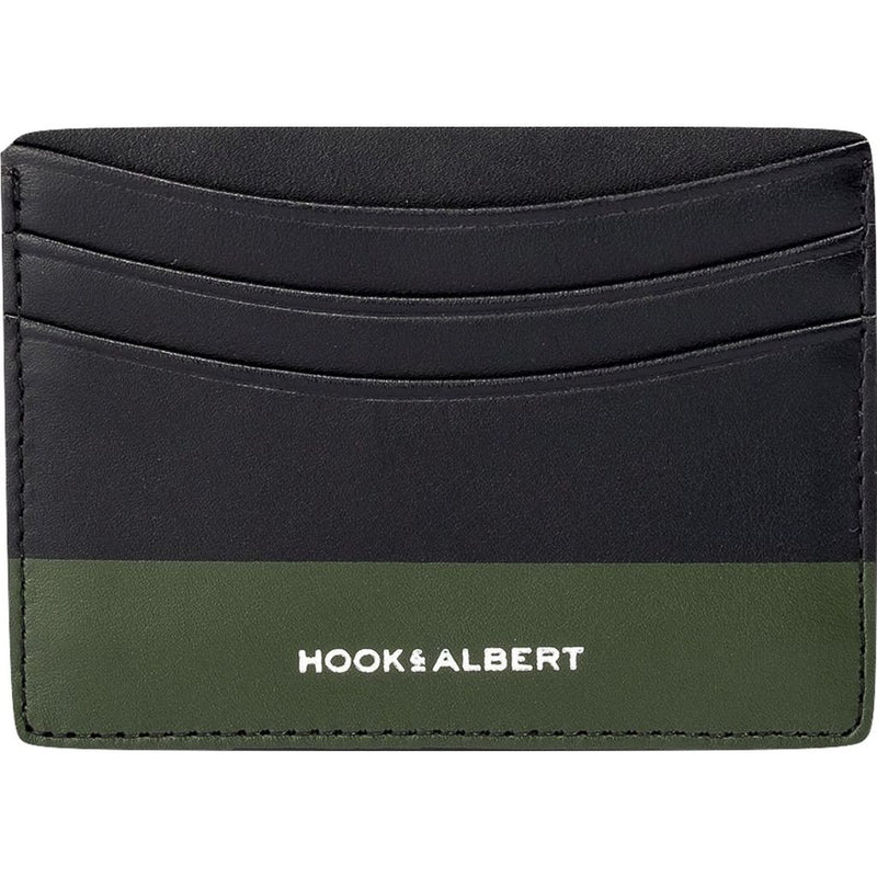 Hook & Albert Leather Cardholder | Black & Olive