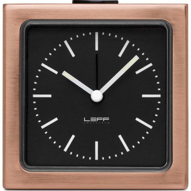 LEFF Amsterdam Block Wall/Desk Alarm Clock | Copper/Black Index