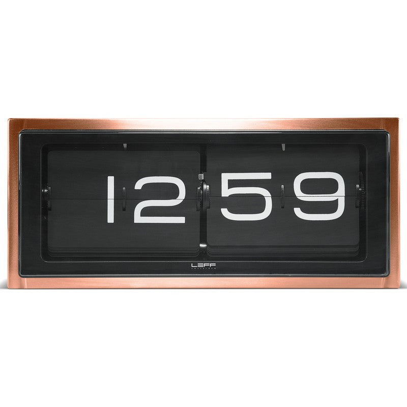 LEFF Amsterdam Brick Wall/Desk Clock | Copper/Black