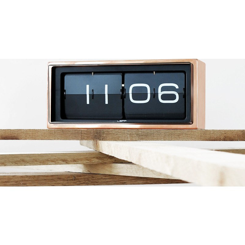 LEFF Amsterdam Brick Wall/Desk Clock | Copper/Black