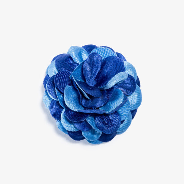 Hook & Albert Large Dahila Lapel Flower Pin | Multi Blue LFDBL15S-BLBL-OS