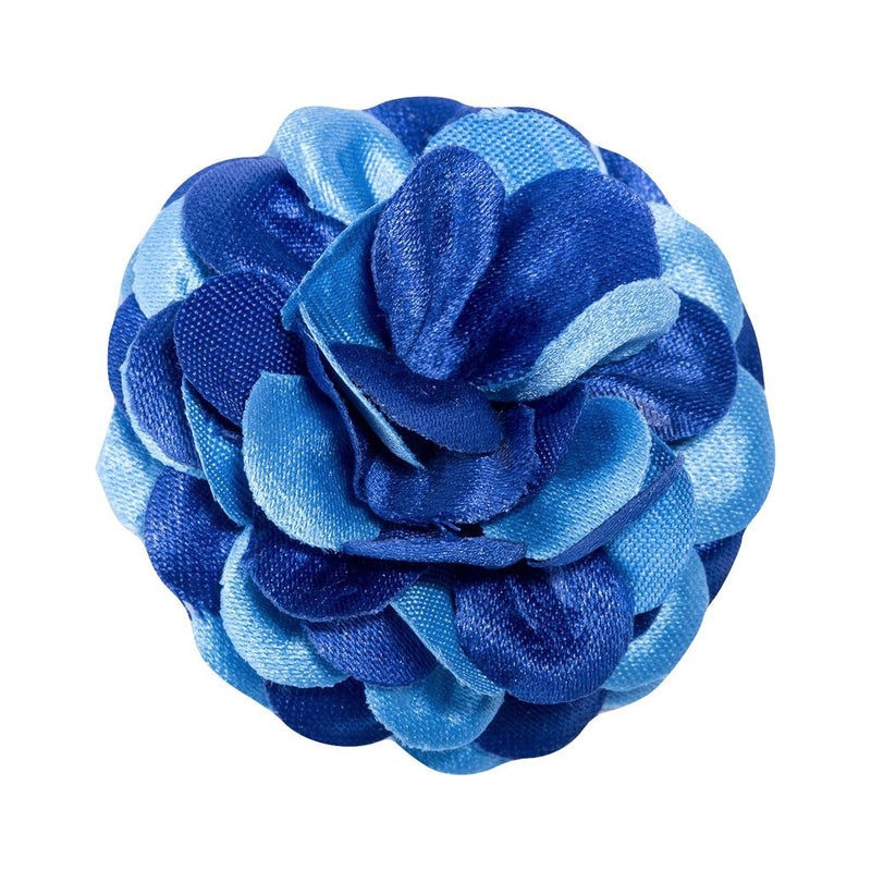 Hook & Albert Large Dahila Lapel Flower Pin | Multi Blue LFDBL15S-BLBL-OS