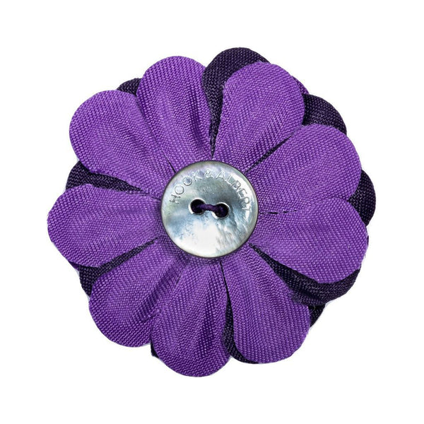 Hook & Albert Large Dahlia Blend Lapel Flower | Purple