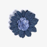 Hook & Albert Two-Tone Lapel Flower Pin | Large Maddox LFDDL18S-GRY-OS