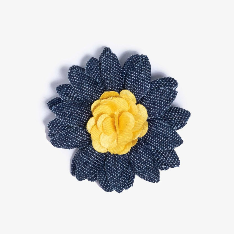 Hook & Albert Two-Tone Lapel Flower Pin | Large Marco LFDDL18S-YLW-OS