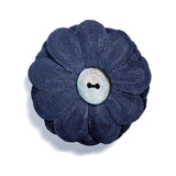Hook & Albert Large Lapel Flower | Navy LFSDF-NVY-OS
