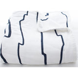 Zestt Hadley Cuddle and Play Muslin Blanket | Navy & White