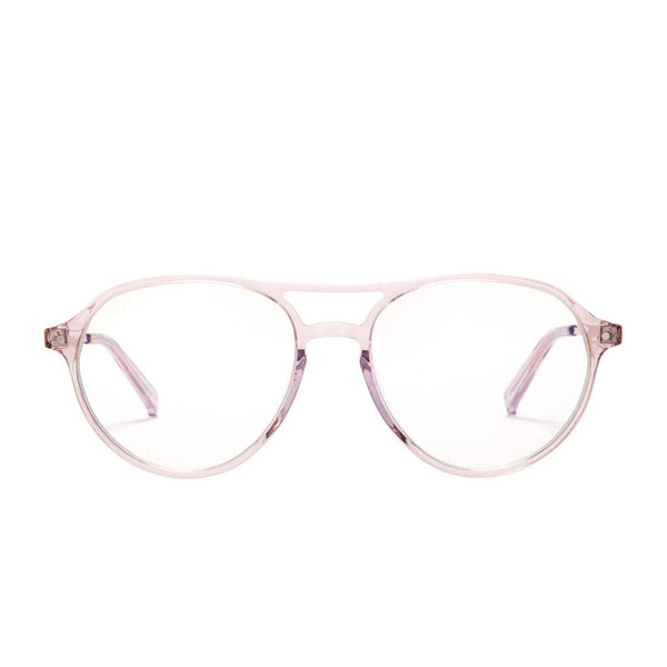 Diff Eyewear Miller Blue Light Sunglasses | Pink Crystal