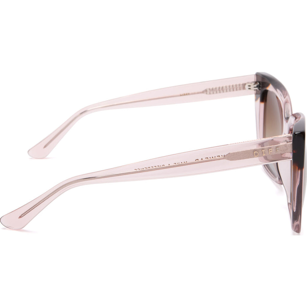 DIFF Eyewear Lizzy Sunglasses | Light Pink Crystal + Brown  display picture 1