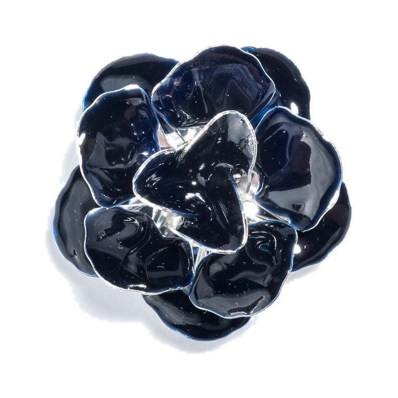 Hook & Albert Navy With Silver Metal Lapel Pin | Blue LPMF14F-NVSV-OS